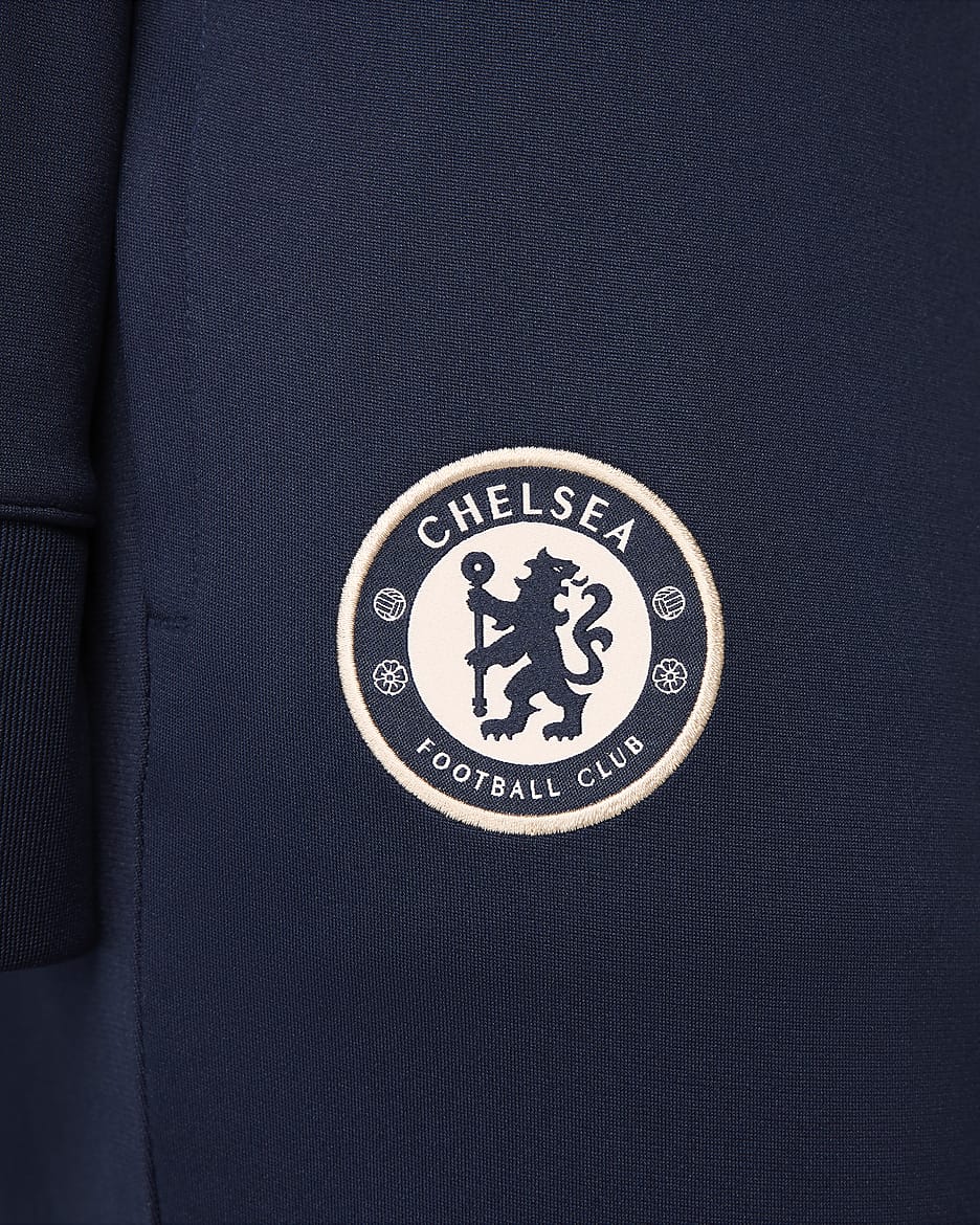 Chelsea F.C. Strike Men s Nike Dri FIT Football Hooded Knit Tracksuit